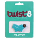 usb-флешка Qumo Twist USB2.0 8Gb (RTL), Turquoise