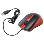 мышка Oklick 225M USB черный/красный