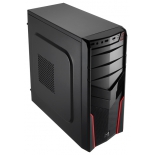 корпус Aerocool V2X Red, ATX, черно-красный (без БП)