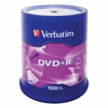 расходные материалы Verbatim DVD+R 4.7ГБ 16x (100шт., на шпинделе)