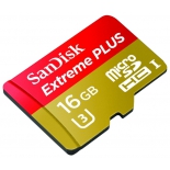 карта памяти SanDisk Extreme PLUS microSDHC Class 10 UHS Class 3 95MB/s 16GB (с адаптером)