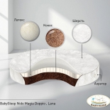 матрас для детской кроватки BabySleep Nido Magia Doppio Lana (круглый)