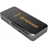 устройство для чтения карт памяти Картридер Transcend RDF5, SD/microSD, USB 3.0, Черный