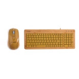 комплект Konoos Bambook-001 Brown USB, натуральный бамбук