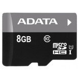 карта памяти ADATA Premier microSDHC Memory Card 8Gb UHS-I U1 + microSD-->SD Adapter