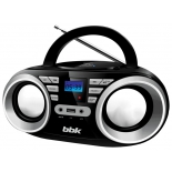 магнитола BBK BX160BT, черная/металлик