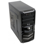 корпус ATX 3Cott 1815 без БП, черный, фильтр от пыли