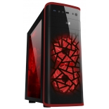 корпус ATX 3Cott 3C-ATX901GR Avalanche 800W, черный/красный