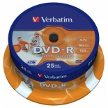 Оптический диск Verbatim DVD+R 4.7 Gb, 16x, Cake Box (25шт)