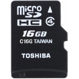 карта памяти microSDHC 16Gb Class4 Toshiba