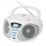 магнитола BBK BX180U, бело-голубая