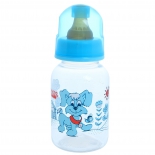 бутылка Lubby (с соской) веселые животные, голубой