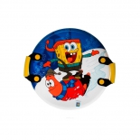 санки ледянка 1TOY Губка Боб (круглая, 54 см, с ручками)