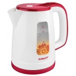 чайник электрический Scarlett SC-EK18P37, белый/ красный