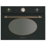 микроволновая печь Smeg SF4800MAO, черная