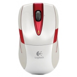 мышка Logitech Wireless Mouse M525 бело-красная