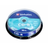 Оптический диск CD-R Verbatim 700МБ 52x Cake Box (10шт)