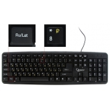 клавиатура Gembird KB-8320U-Ru_Lat-BL USB, черная