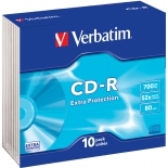 Оптический диск CD-R Verbatim 700МБ 52x Slim (10шт)