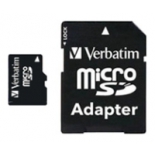 карта памяти MicroSDHC 16Gb class10 Verbatim (с SD адаптером)