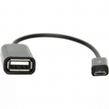 кабель / переходник для телефона KS-is KS-133 (USB - microUSB, F/M, 10 см), черный