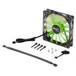 кулер AeroCool Shark Fan Evil Green Edition (зеленая подсветка)