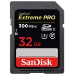 карта памяти SanDisk Extreme PRO SDHC UHS-II (SDHC 300 MB/s, 32 Gb)