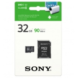 карта памяти SONY MicroSD 32Gb U1 (SR32UY3AT) + SD-адаптер
