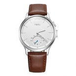 Умные часы Meizu Mix Leather MZWA1S, серебристо-коричневые