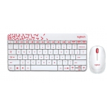 комплект Logitech Wireless Combo MK240 NANO (радиоканал - USB), белый