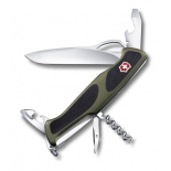нож перочинный Victorinox RangerGrip 61 0.9553.MC4, черный/зеленый
