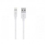 кабель / переходник Lightning-USB для Apple Belkin Mixit Metallic белый 1.2м