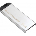 usb-флешка Silicon Power Touch 830 (8 Gb, USB 2.0), серебристая