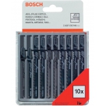набор пилок для лобзика BOSCH 2607010146, по дереву, 10шт