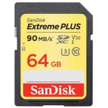 карта памяти SanDisk Extreme Plus SDXC Memory Card (64 Gb, UHS-I U3 Class 10)