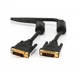кабель (шнур) Flextron CDD-BAS-DL-3.0-01-HB-P1 (DVI-D DL, M/M, 3 м), чёрный