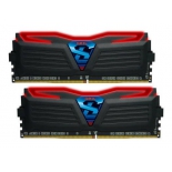 модуль памяти GeiL Super Luce GLR432GB3000C15ADC (DDR4, 2x16Gb, 3000MHz, 15-17-17-35, DIMM), чёрные с красной подсветкой