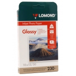 фотобумага Lomond 0102035, 15x10 см, 230 г, 50 л, глянцевая, белая/белая