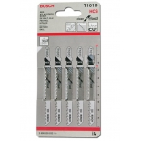 набор пилок для лобзика BOSCH 2608630032, 5 пилок T101D HCS, по дереву