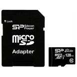 карта памяти Silicon Power ELITE microSDXC 128GB UHS Class 1 Class 10 + SD adapter
