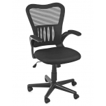 компьютерное кресло COLLEGE HLC-0658F (ткань, сетчатый акрил, черное)