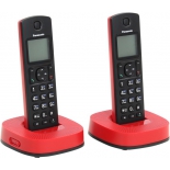 радиотелефон Panasonic KX-TGC312RUR красный и чёрный