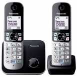 радиотелефон DECT Panasonic KX-TG6812RUB Черный/Серебристый