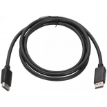 кабель (шнур) VCOM VHD6220-3M (DP, M/M, 3 м), чёрный