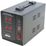 Стабилизатор напряжения PowerMan AVS-500D (500 VA / электромеханический / 2 розетки), чёрный
