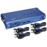 KVM-переключатель TRENDnet 4-port USB KVM Switch TK-407K