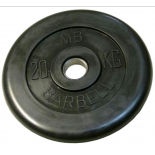 диск для штанги MB Barbell MB-PltB26-20 черный