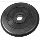 диск для штанги MB Barbell (MB-PltB51-20) черный