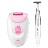 Эпилятор Braun 3-321, белый/розовый