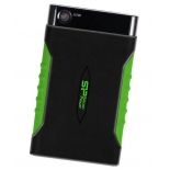 жесткий диск Silicon Power Armor A15 1TB (SP010TBPHDA15S3K, внешний), чёрно-зеленый